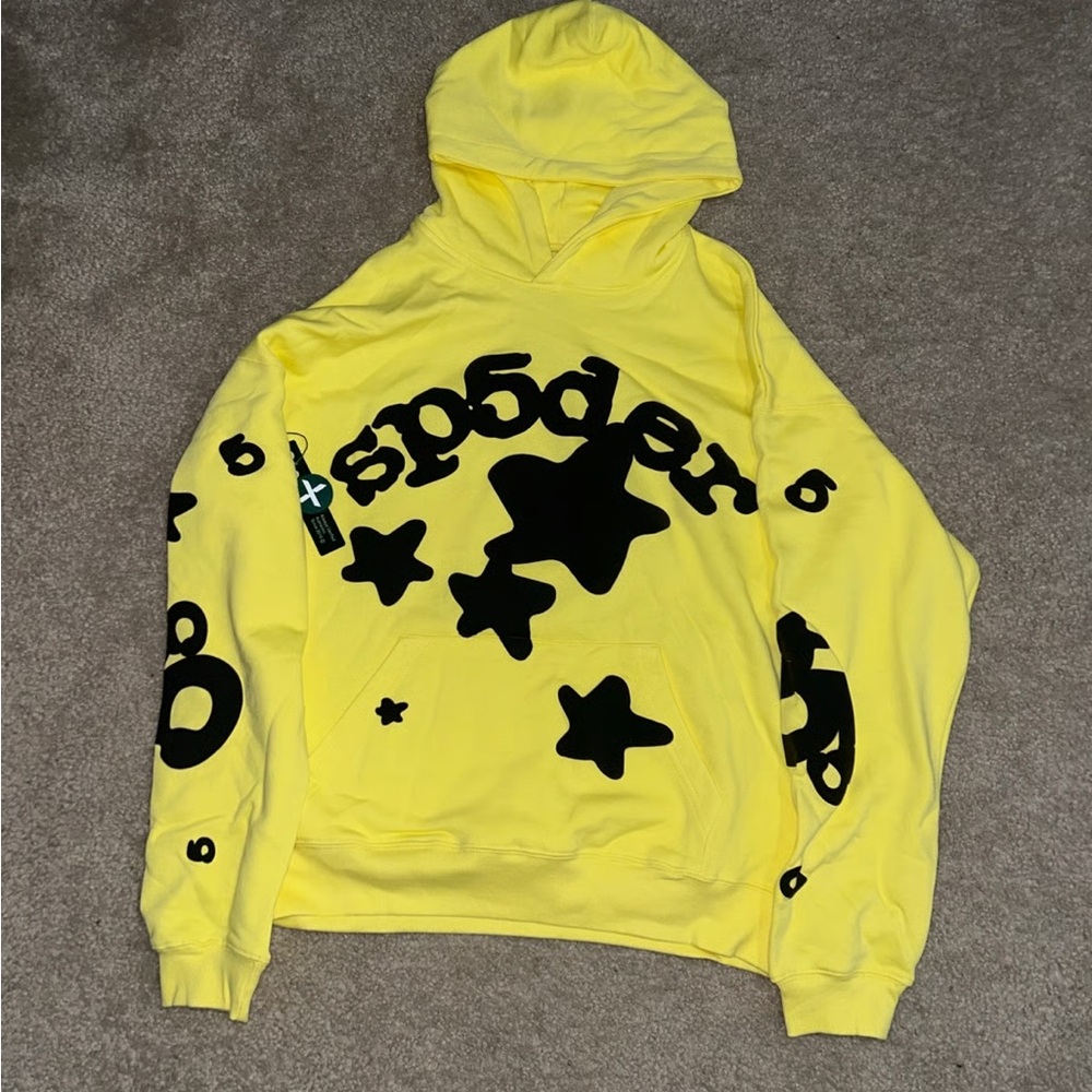 Yellow Beluga Sp5der Hoodie